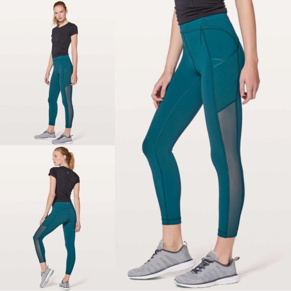 Lululemon Women's Double Day Tight 28" Leggings Pants Size 6 Dark Uniform Blue